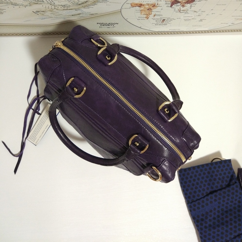 Rebecca Minkoff mab mini patent shoulder bag Grape - Picture 6 of 10